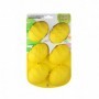 Plaque silicone"Joyeuses Pâques" pour 6 gâteaux individuels forme œufs 26,4x17x3,2cm - coloris jaune - Ard'time