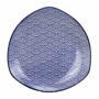 Assiette triangulaire collection Blue Lagoon - dim 17,5*17,5*2,5cm -4 designs panachés - Ard'time