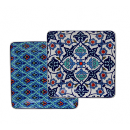 Coupelle carrée "Azulejos" PM 11*11*1,7cm - 6 designs panachés - Ard'time