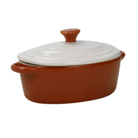 Mini cocotte ovale " Terracotta " en céramique - diam. 13 cm - Ard'time