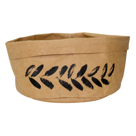 Panière ronde " Terracotta " en papier lavable - diam 17,5 x h 10 cm - Ard'time