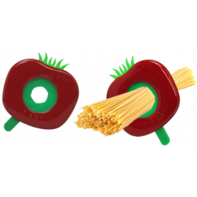 Doseur à spaghettis "Mezzo" forme tomate 9,5 x 11 x 1 cm coloris vert et rouge - blister Ard'time