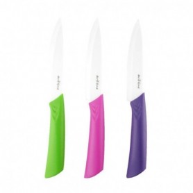 Lot de 1 couteau céramique 15cm + 1 éplucheur "Les couteaux" Coloris Fushia Ard'time