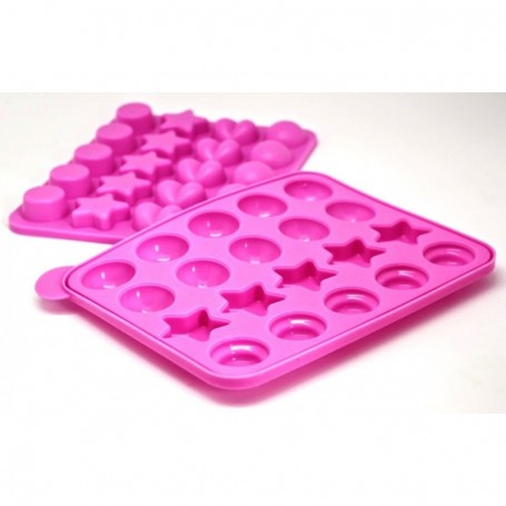MOULE A CAKE POPS MULTIFORMES ROSE SILICONE ARD'TIME POPCPM-2