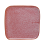 Assiette "Kubikolor" - diam 21cm x H. 1,5cm - en céramique émail réactif coloris panachés rose, bleu, taupe - A création