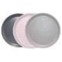 Grande assiette en céramique "IKO"  diam 26 cm - 3 coloris assortis : gris clair, gris foncé et rose pastel - Ard'time