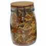 Pot en verre avec un couvercle en bambou "Bobio" - 1000ML - diam 11XH15CM