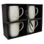 Lot de 4 mugs "Rêve étoilé" 380mL en porcelaine - 8,6*7,3*9,2cm - coffret cadeau - ensemble 2 Ard'time