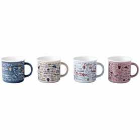 Maxi mug "2GO" 500 ml - en porcelaine mate diam 10,5 x h 9 cm - 4 designs panachés - Ardtime