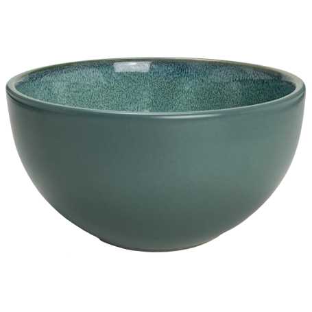 Bol en porcelaine "Regina" Diam 15 cm - 1 colori émail réactif vert