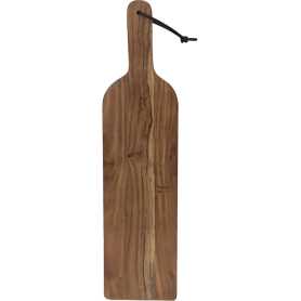 Planche rectangulaire avec poignée en bois d'acacia - PM Dim 60 x 14 x1,5 cm "Raclette Party"