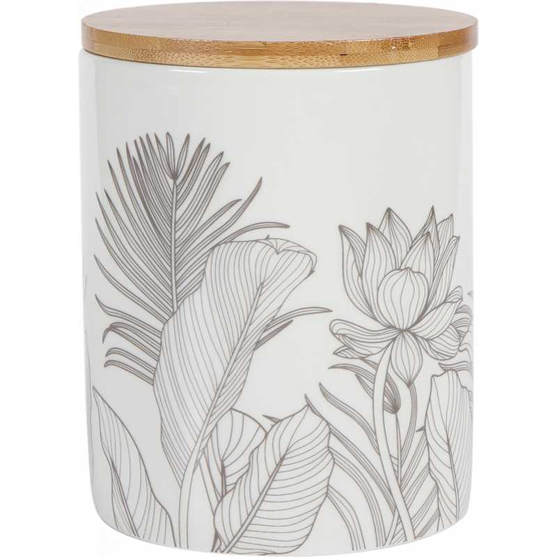 Boite en céramique avec couvercle en bois "Sasebo"