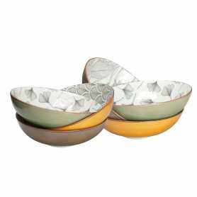 Assiette creuse "Sasebo"- Diam 21 cm - 3 Designs panachés- Ardtime