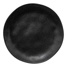 Grande assiette plate Ø 27cm en grès noir "Volcano"