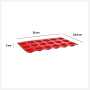 Moule 18 madeleines en silicone 36 x 23,5 x 2cm - rouge