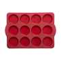 Moule 12 tartelettes en silicone 29,6 x 23,9 x 2,5cm - rouge