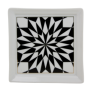 Assiette carrée en porcelaine 13cm x H. 1,3cm - 6 designs panachés Juliette - Ard'time