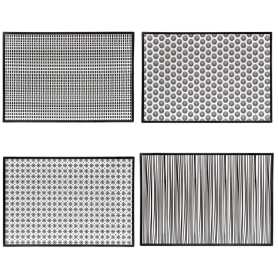 Set de table à motifs rectangulaire 45 x 30cm "noir et blanc"
