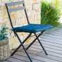 Coussin / galette de chaise bleu indigo 4 points 40x40cm