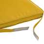 Coussin / galette de chaise à scratch jaune moutarde 40x40cm