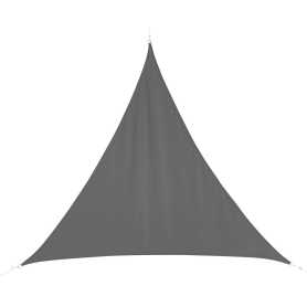 Voile d'ombrage triangulaire gris 4x4x4m
