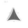 Voile d'ombrage triangulaire gris 4x4x4m