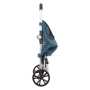 Chariot de course / Poussette de marché pliable en aluminium bleu