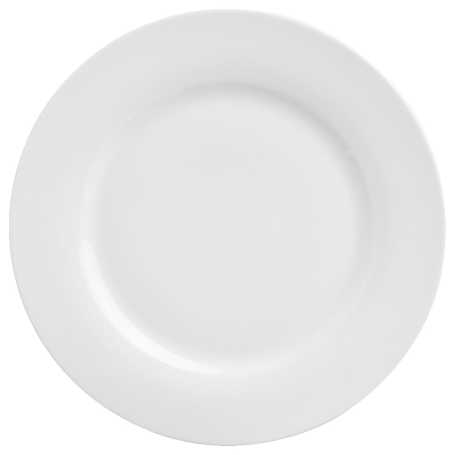 Grande assiette plate ronde à plat Ø 24cm blanche