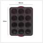 Moule 12 muffins  "Maxi Top" 40 x 30,5 cm en silicone - Armatures rigides intégrées