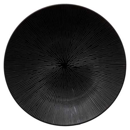 Grande assiette plate Ø 27cm "Galactique" - noir