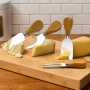 Set de 4 couteaux à fromage Bambou / Inox - Coffret cadeau