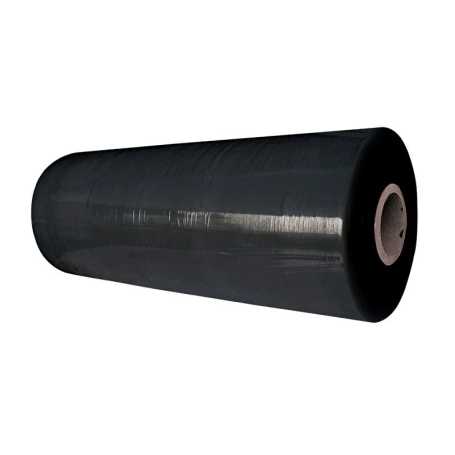 Film d'emballage étirable 1600m x 50cm – 20 microns - pour machine - noir