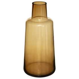 Vase verre soufflé bouche ambre H40cm