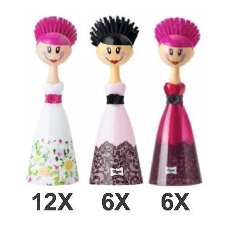 PACK DE 24 BROSSES VAISSELLE DOLLS VIGAR