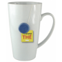 Mug haut avec boutons intégrés pour sachet de thé - diam 8cm, H 15cm - designs de boutons panachés Ard'time