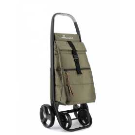 CHARIOT CLEC TERMO 8 PLUS 4 ROUES PLIABLE POLAR KAKI POCHETTE ISOTHERME