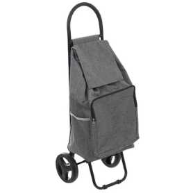 Chariot de marché - 2 roues - Fixe - 36l - Poche isotherme - Gris