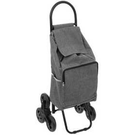 Chariot de marché - 6 roues - Fixe - 36l - Poche isotherme - Gris