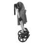 Chariot de marché - 4 roues directionnelles - Pliable - 46l - Poche isotherme - Gris