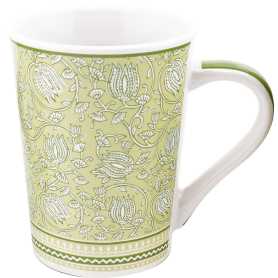 Mug 340 ml "Soliman" en porcelaine - Diam. 8 x h 9,5 cm - 3 Designs panachés - Ardtime