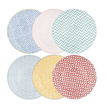 Assiette plate petit modèle "Bonnie" - Diam. 20 cm - 6 Designs assortis - Ardtime
