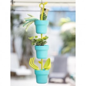 MINI POTAGER MODULABLE TURQUOISE AVEC SUPPORT "GREEN" VIGAR 8673